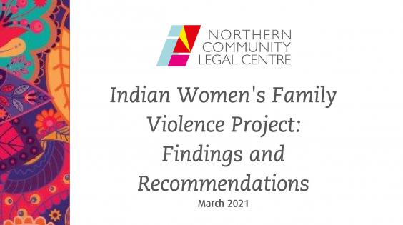 NCLC's Indian Women's Family Violence Project Report Cover