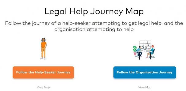 Legal Help Journey Map Webpage
